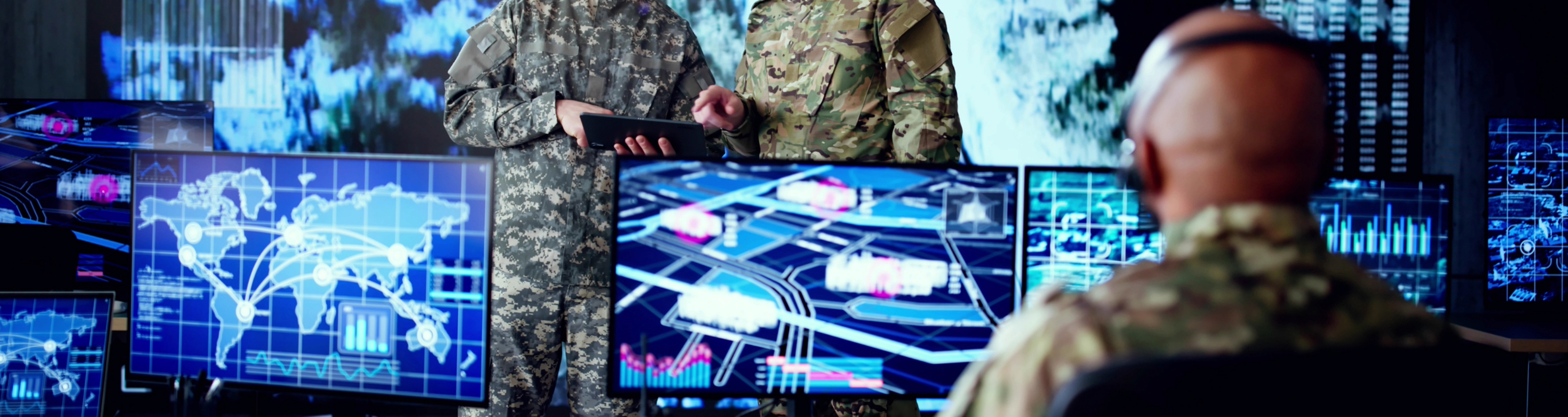 Hand pointing at a digital financial chart with candlestick graphs and global data map in the background, representing investment analysis and market trends.